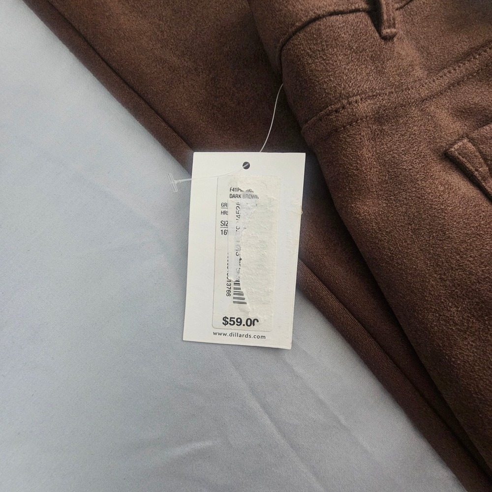 Westbound Woman 16W High Rise Skinny Dk Brown Suede Feel Legging NWT L687 - Picture 9 of 10
